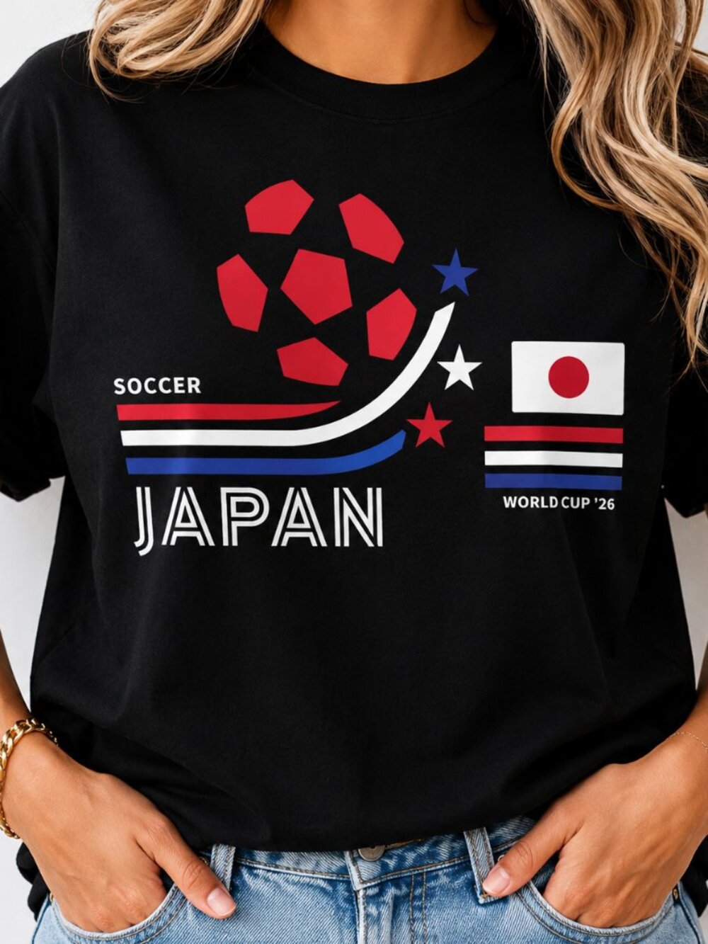 Vintage Japan Soccer Tee, Retro Football Fan Graphic Shirt